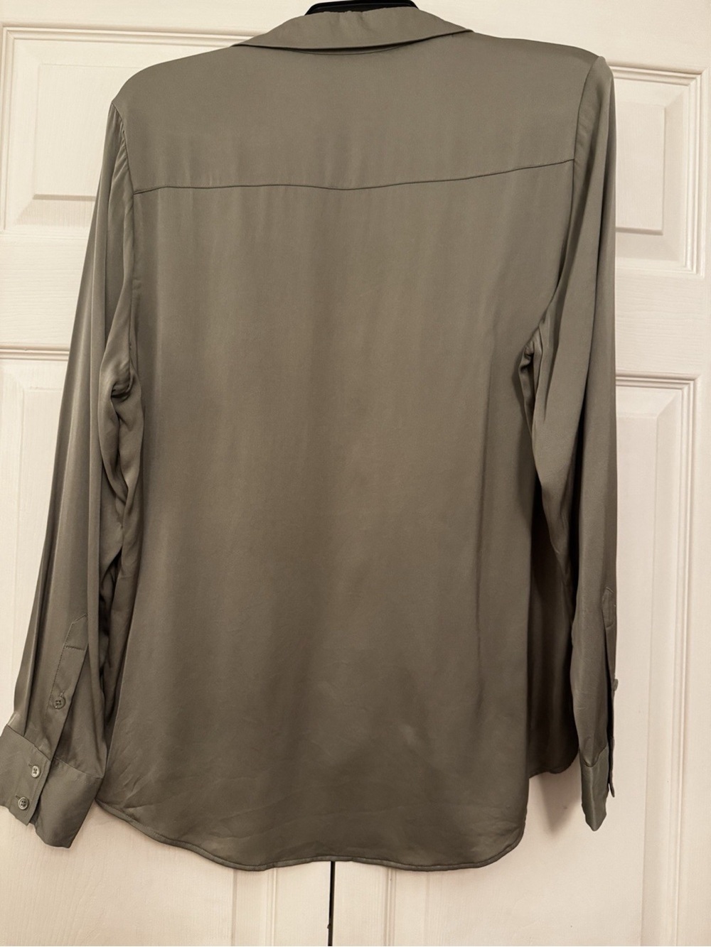 Quince Women Washable Stretch Silk Notch Collar Blouse - Picture 2 of 5